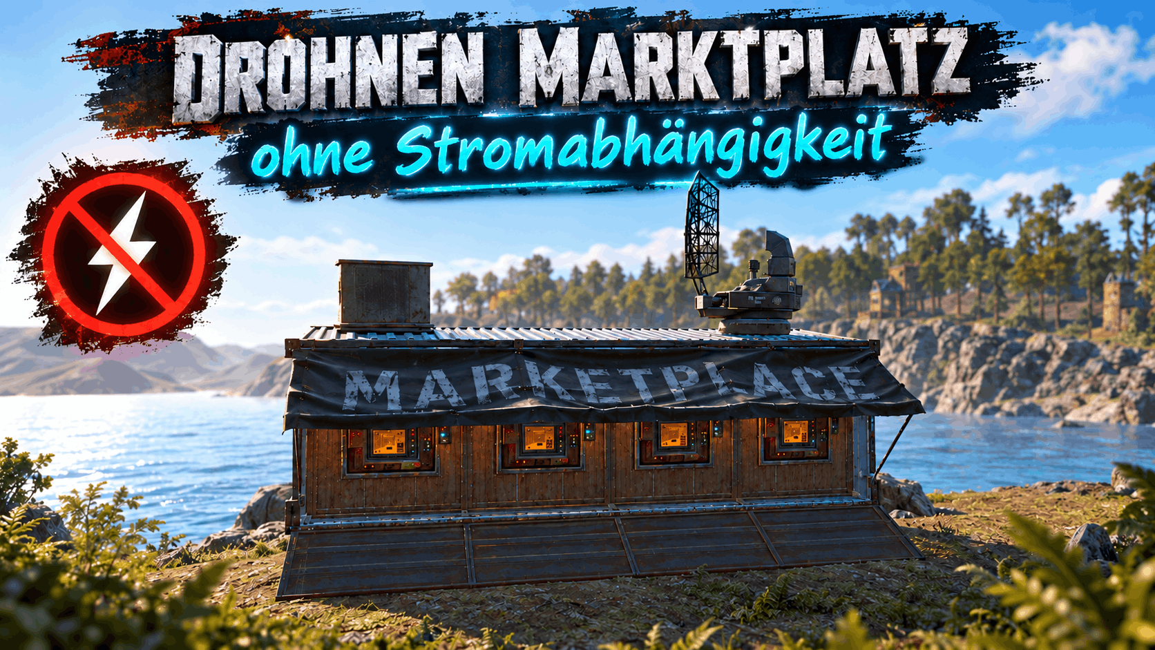Rust Drohnen Marketplatz ohne Strom